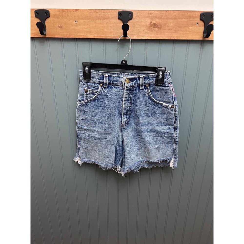 Levis Vintage High Waisted Denim Cutoff Shorts Light Wash Blue Size 24 Button up